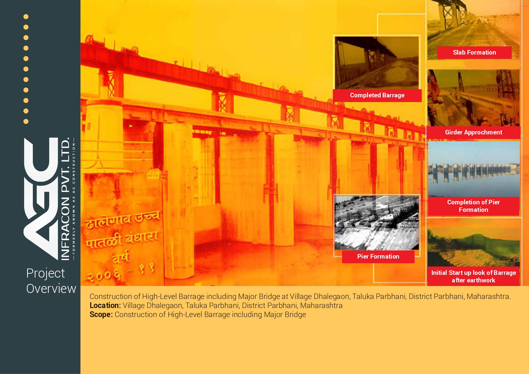 High-level barrage and major bridge at Dhalegaon